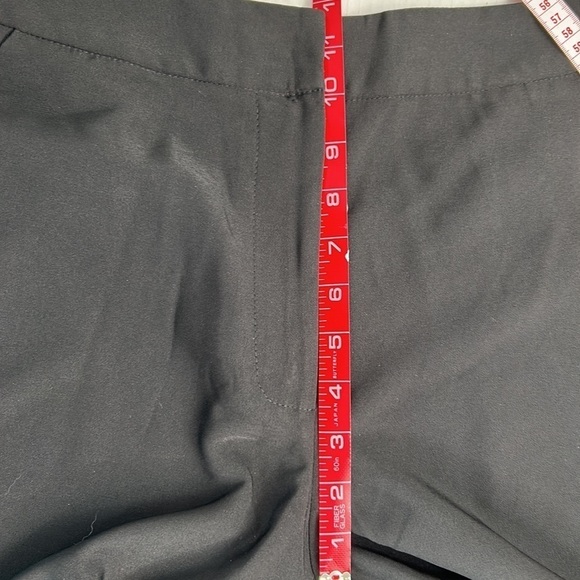 Skies Are Blue Front Slit Black Trouser Lightweight Silky Satin Pant SZ M Dressy - Picture 10 of 11